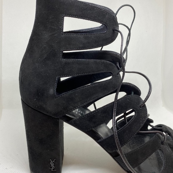 Saint Laurent Black Suede Gladiator Sandal - Picture 4 of 6